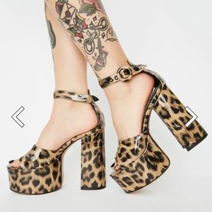 Dolls kill Lamoda leopard platform heels